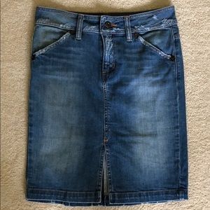 Guess Jean Ruffle Skirt